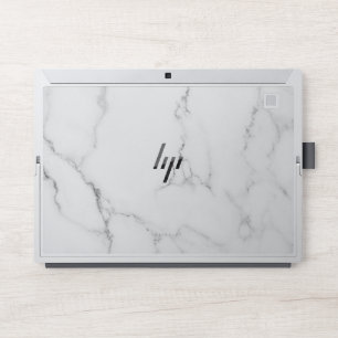 Elegant White Marble HP Laptop Skin
