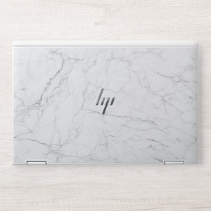 Elegant White Marble HP Laptop Skin