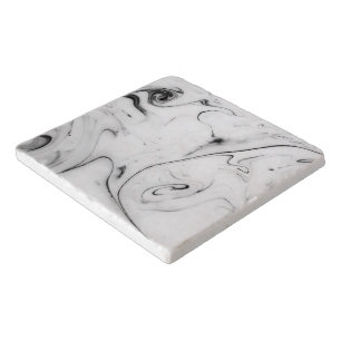 Elegant white marble image trivet