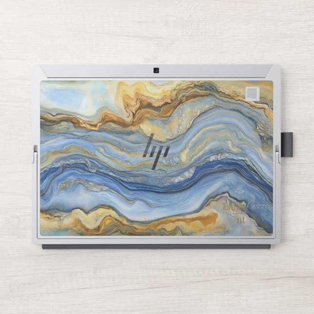 Elegant white marble laptonp skin .  (Front)