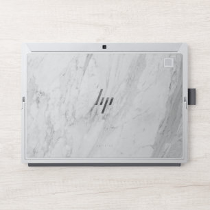 Elegant white Marble Laptop skin