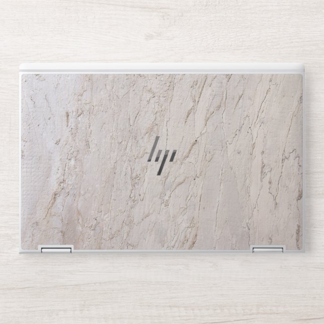 Elegant white marble laptop skin. HP laptop skin (Front)