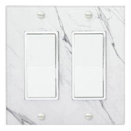 Elegant white marble light switch cover