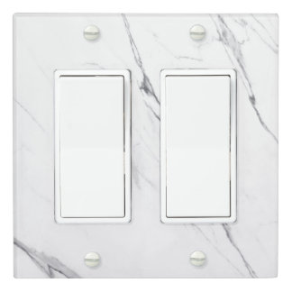 Elegant white marble light switch cover