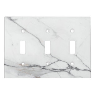 Elegant white marble light switch cover