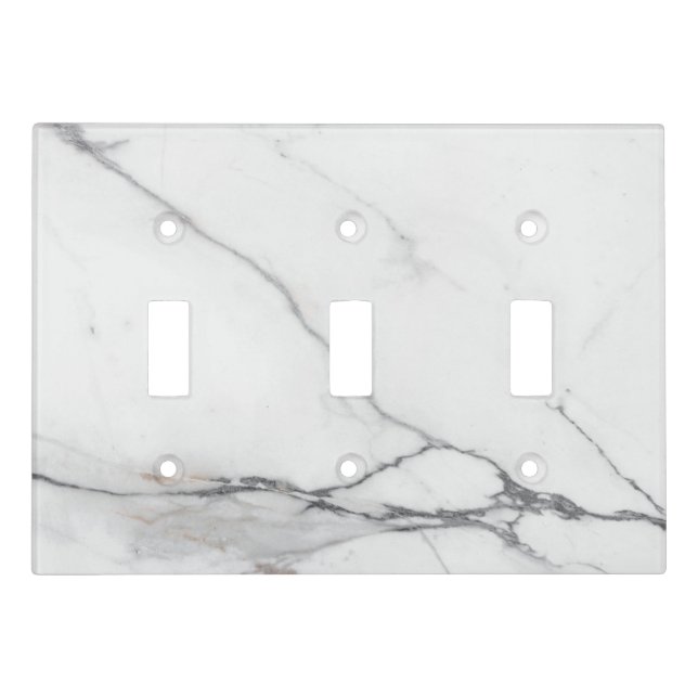 Elegant white marble light switch cover (Front)