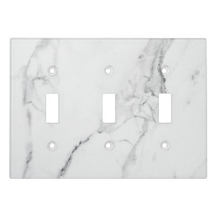 Elegant white marble light switch cover