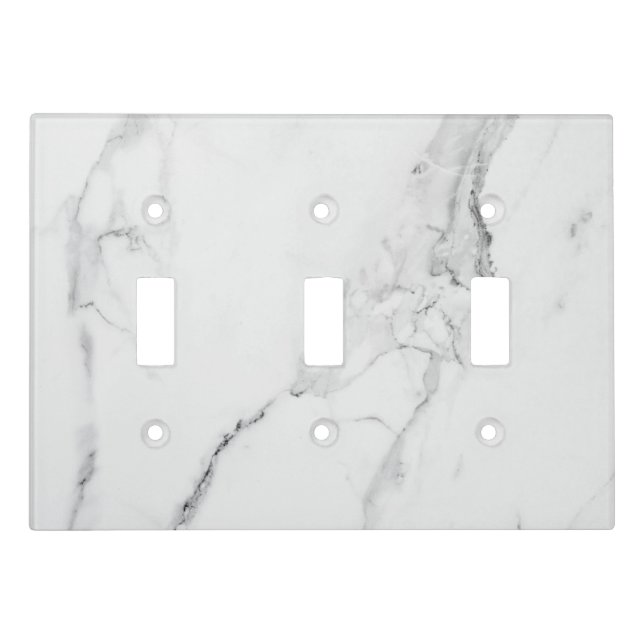 Elegant white marble light switch cover (Front)
