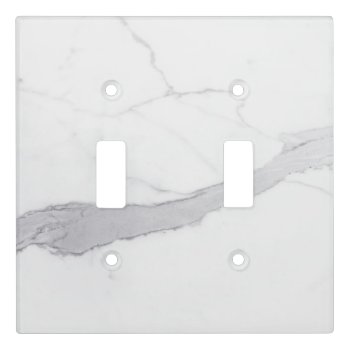 Elegant White Marble Light Switch Cover by TheSillyHippy at Zazzle