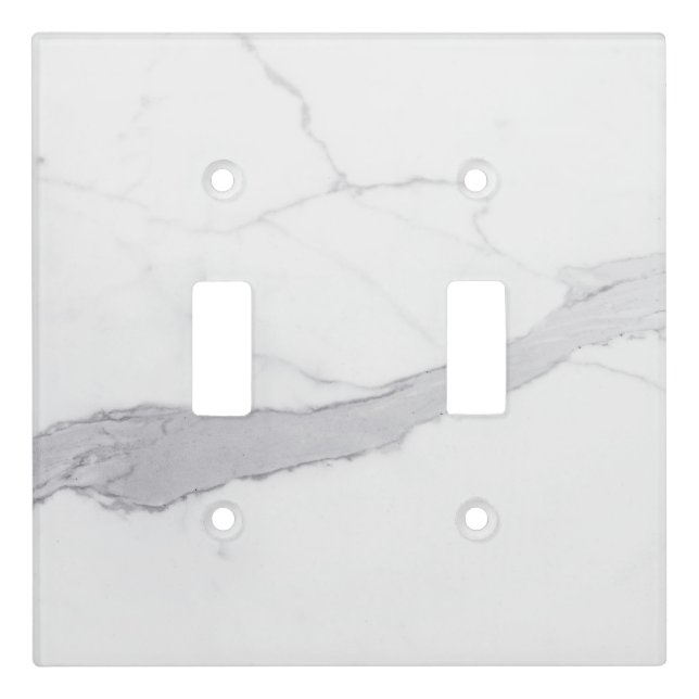 Elegant white marble light switch cover (Front)