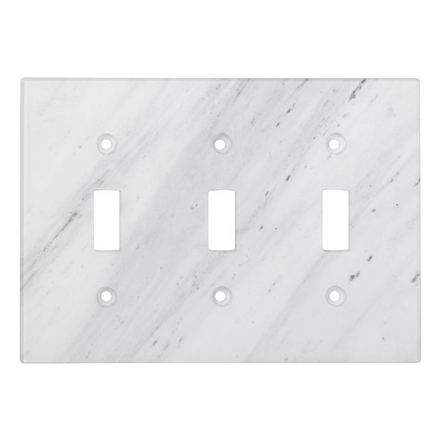 Elegant white marble light switch cover (Front)