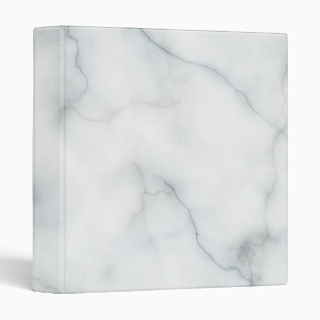 elegant white marble look binder (Front/Spine)
