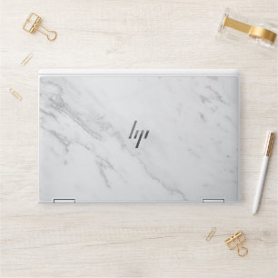 Elegant White Marble Minimalist Chic HP Laptop Skin