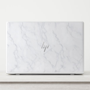 Elegant White Marble Minimalist Chic HP Laptop Skin
