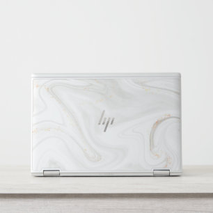 Elegant White Marble Minimalist Chic HP Laptop Skin