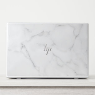 Elegant White Marble Minimalist Chic HP Laptop Skin