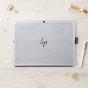 Elegant White Marble Minimalist Chic HP Laptop Skin