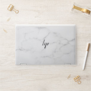Elegant White Marble Minimalist Chic HP Laptop Skin