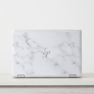 Elegant White Marble Minimalist Chic HP Laptop Skin