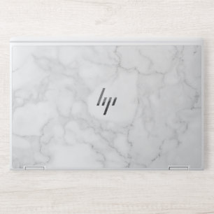 Elegant White Marble Minimalist Chic HP Laptop Skin