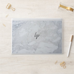 Elegant White Marble Minimalist Chic HP Laptop Skin