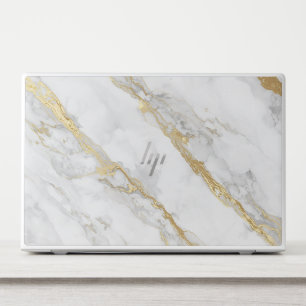 Elegant White Marble Minimalist Chic HP Laptop Skin