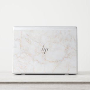 Elegant White Marble Minimalist Chic HP Laptop Skin