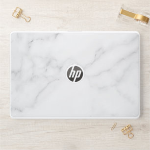 Elegant White Marble Minimalist Chic HP Laptop Skin