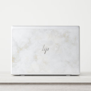 Elegant White Marble Minimalist Chic HP Laptop Skin
