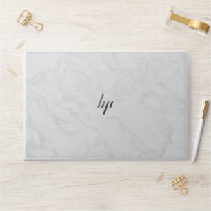 Elegant White Marble Minimalist Chic HP Laptop Skin