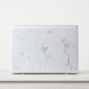 Elegant White Marble Minimalist Chic HP Laptop Skin