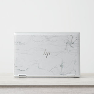 Elegant White Marble Minimalist Chic HP Laptop Skin