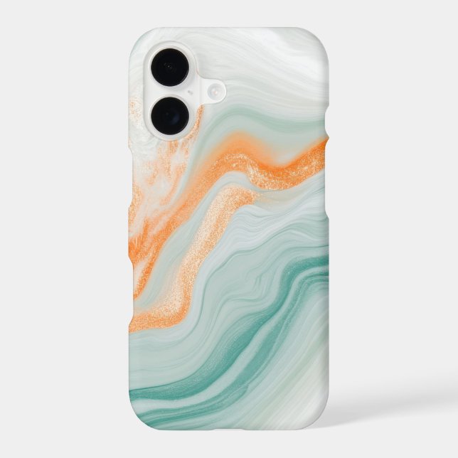 Elegant White Marble Pattern iPhone Case (Back)