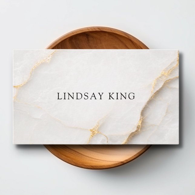 Elegant White Marble QR Code Business Card (Elegant Beige Marble QR Code Business Card)
