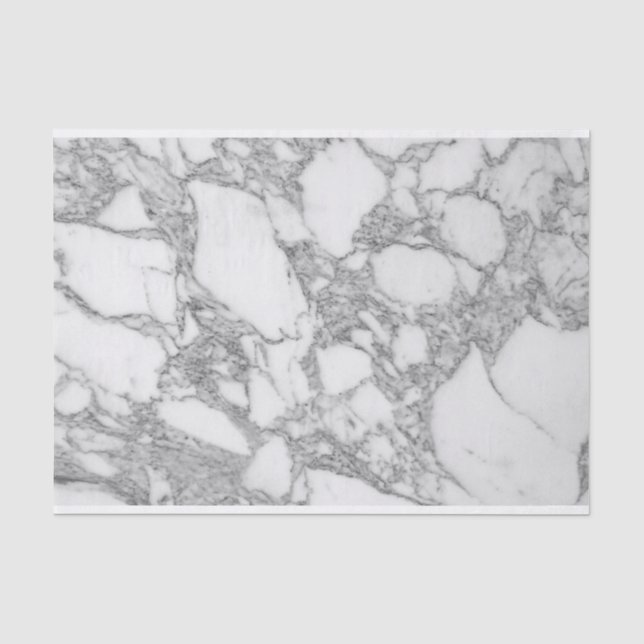 Elegant white marble stone decoupage crafts & gif tissue paper (Front)