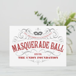 Elegant White Masquerade Party Invitations | Zazzle