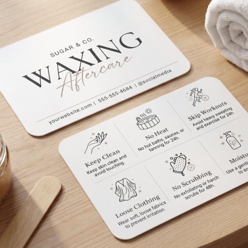 Elegant White Minimal Waxing Aftercare Guide