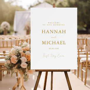 Elegant, White, Minimal Wedding  Foam Board