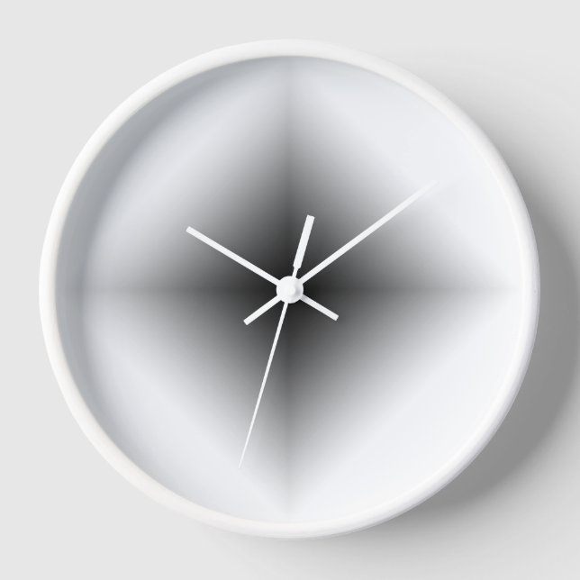 Elegant White Minimalist and Modern Wall Clock (Front)