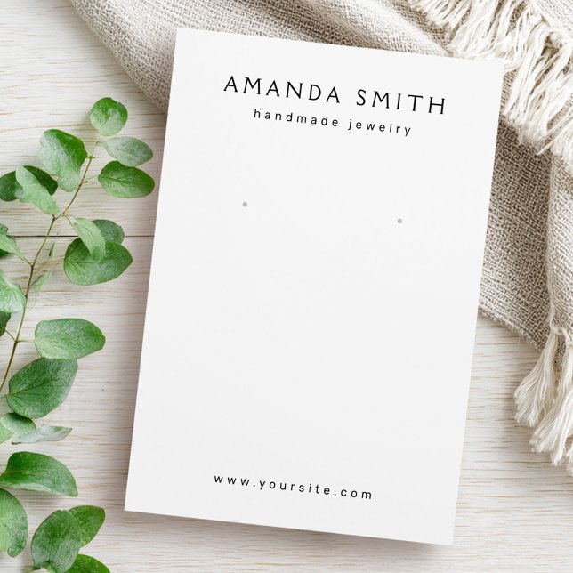 Elegant white minimalist earring display card (Elegant white minimalist earring display card)