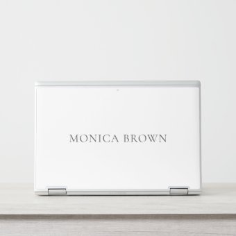 Elegant White Minimalist HP Laptop Skin | Zazzle