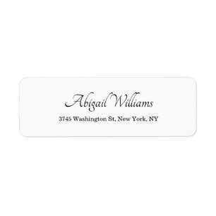 Elegant White Minimalist Professional Modern Label