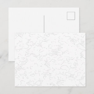 Elegant White Minimalist Texture Pattern Holiday Postcard
