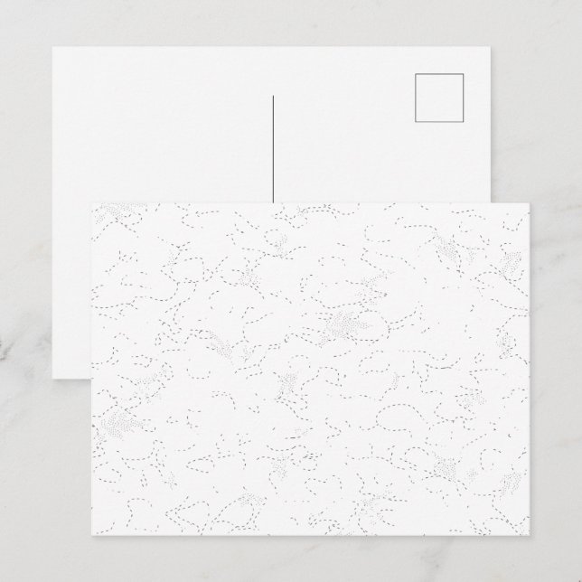 Elegant White Minimalist Texture Pattern Holiday Postcard (Front/Back)