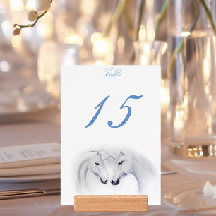 Elegant White Minimalist Unicorn Horses Wedding Holder