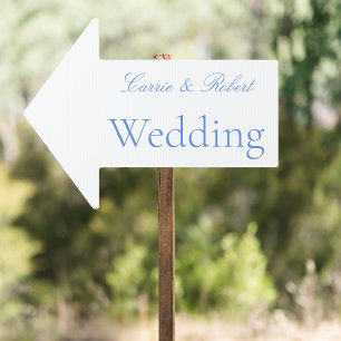 Elegant White Minimalist Unicorn Horses Wedding Sign