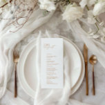 Elegant White Modern "Time To Feast" Wedding Menu<br><div class="desc">This elegant modern wedding menu is the perfect way to add a touch of sophistication to your wedding reception. Featuring clean and modern typography on a classic white background, this menu design is both timeless and stylish. With customizable text fields, you can easily add your own menu items and personalize...</div>