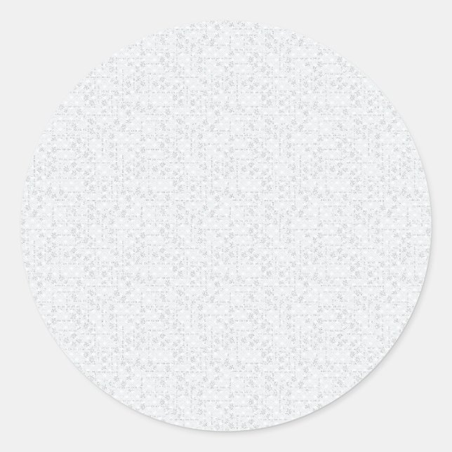 Elegant White Monogram Wedding Sticker (Front)
