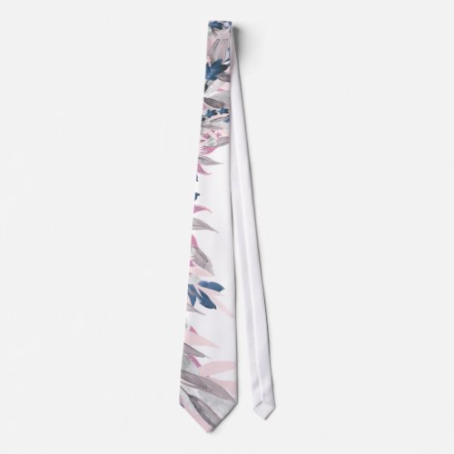 Elegant White Navy Blush Wedding Neck tie