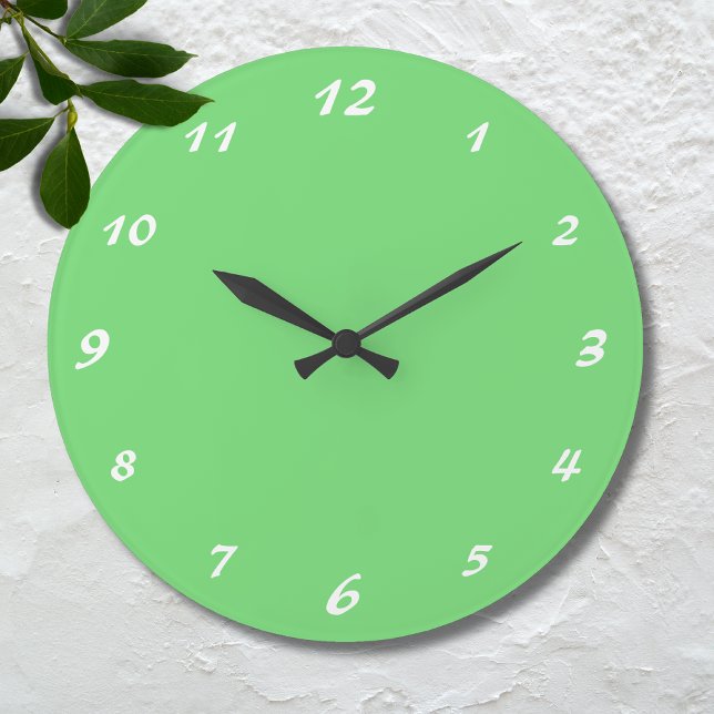 Elegant White Numbers | Classic Pastel Green Clock (Creator Uploaded)